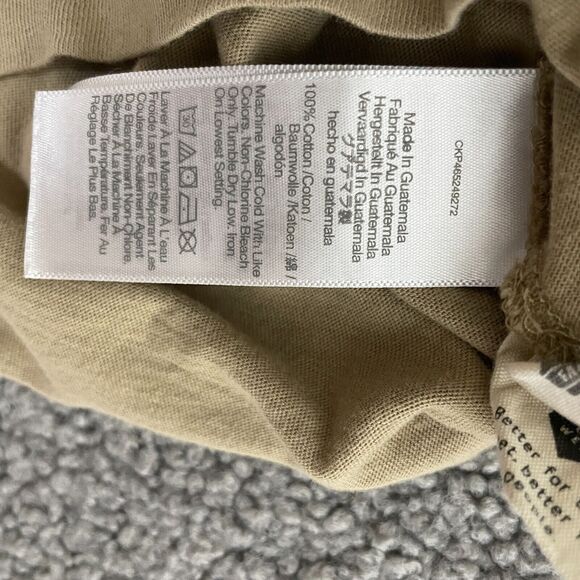 MADEWELL T-Shirt cropped Women's M Army Khaki Short Sleeve,‎ Stretchy Cotton - Picture 3 of 7